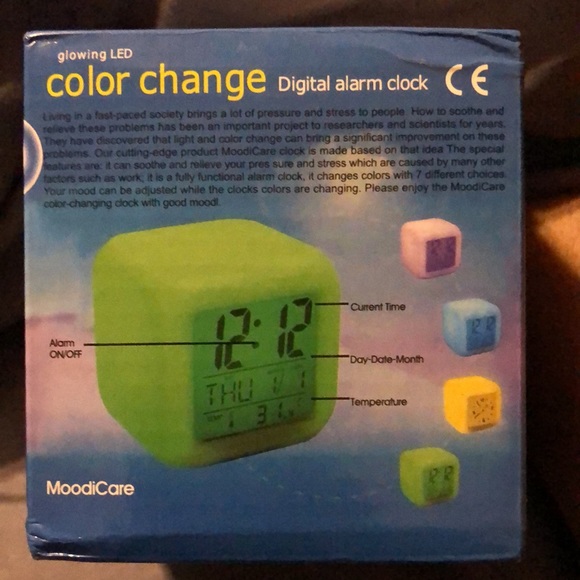 Color Changing Digital Alarm Clock - Picture 2 of 8